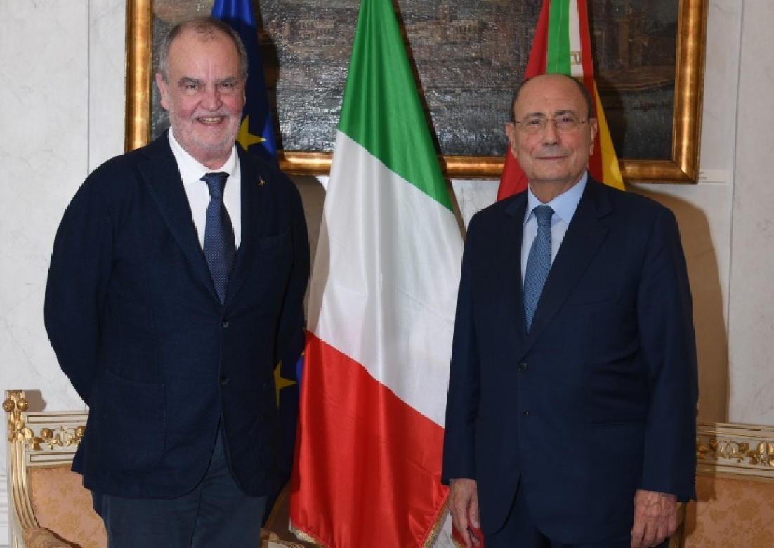 Autonomia Sicilia, Schifani riceve a Palazzo d’Orléans il ministro Calderoli