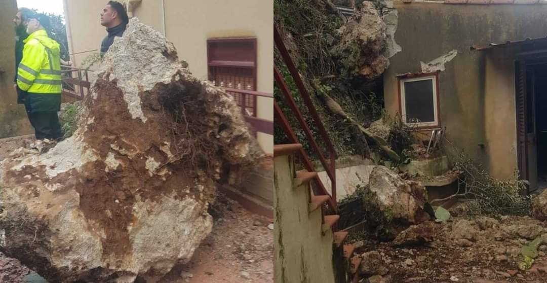 Tragedia sfiorata a Monreale, si staccano due massi e finiscono su una palazzina