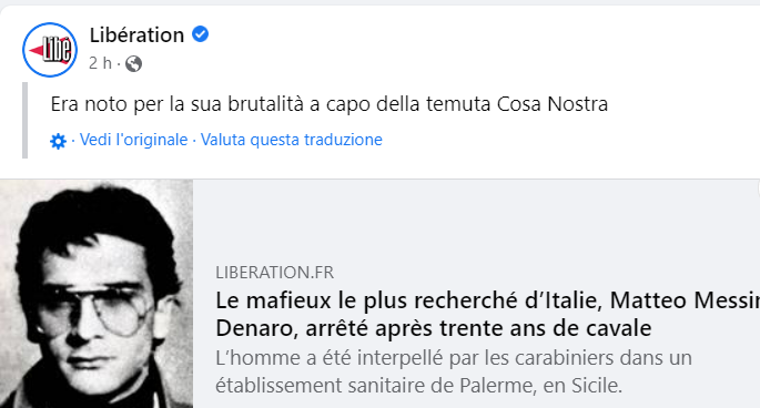 Messina Denaro, arresto in prima pagina sulla stampa estera Messina Denaro, arresto in prima pagina sulla stampa estera