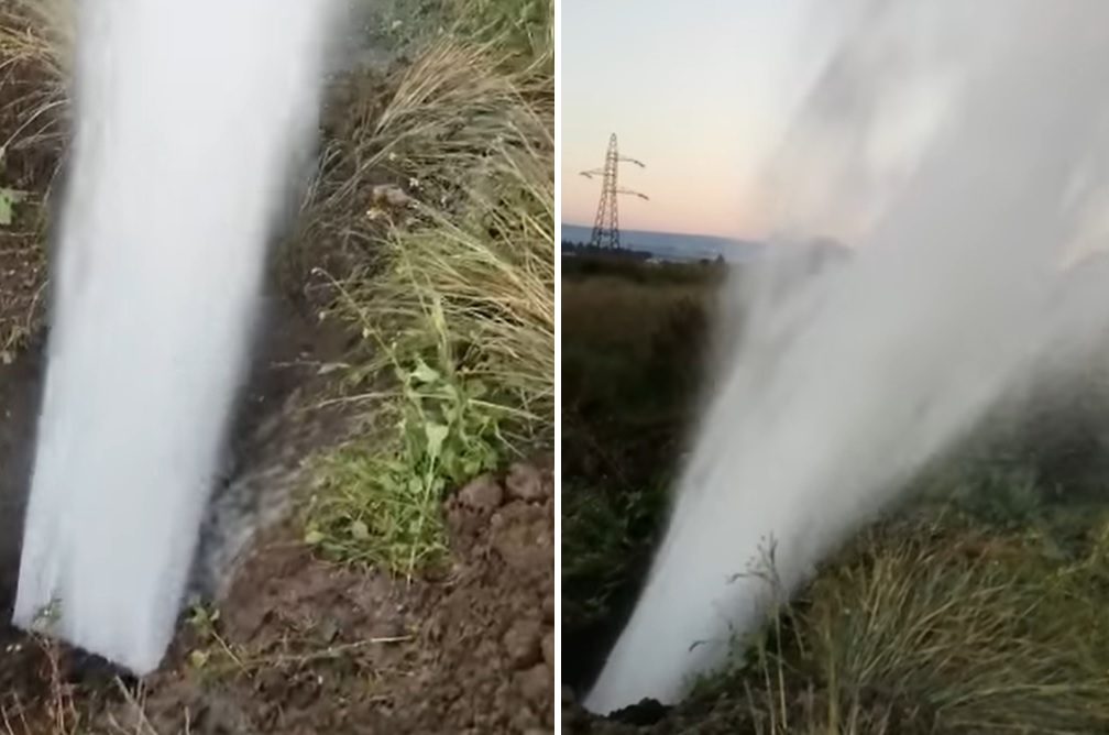 Siracusa, si rompe la conduttura idrica: il geyser “d’acqua” alto diversi metri