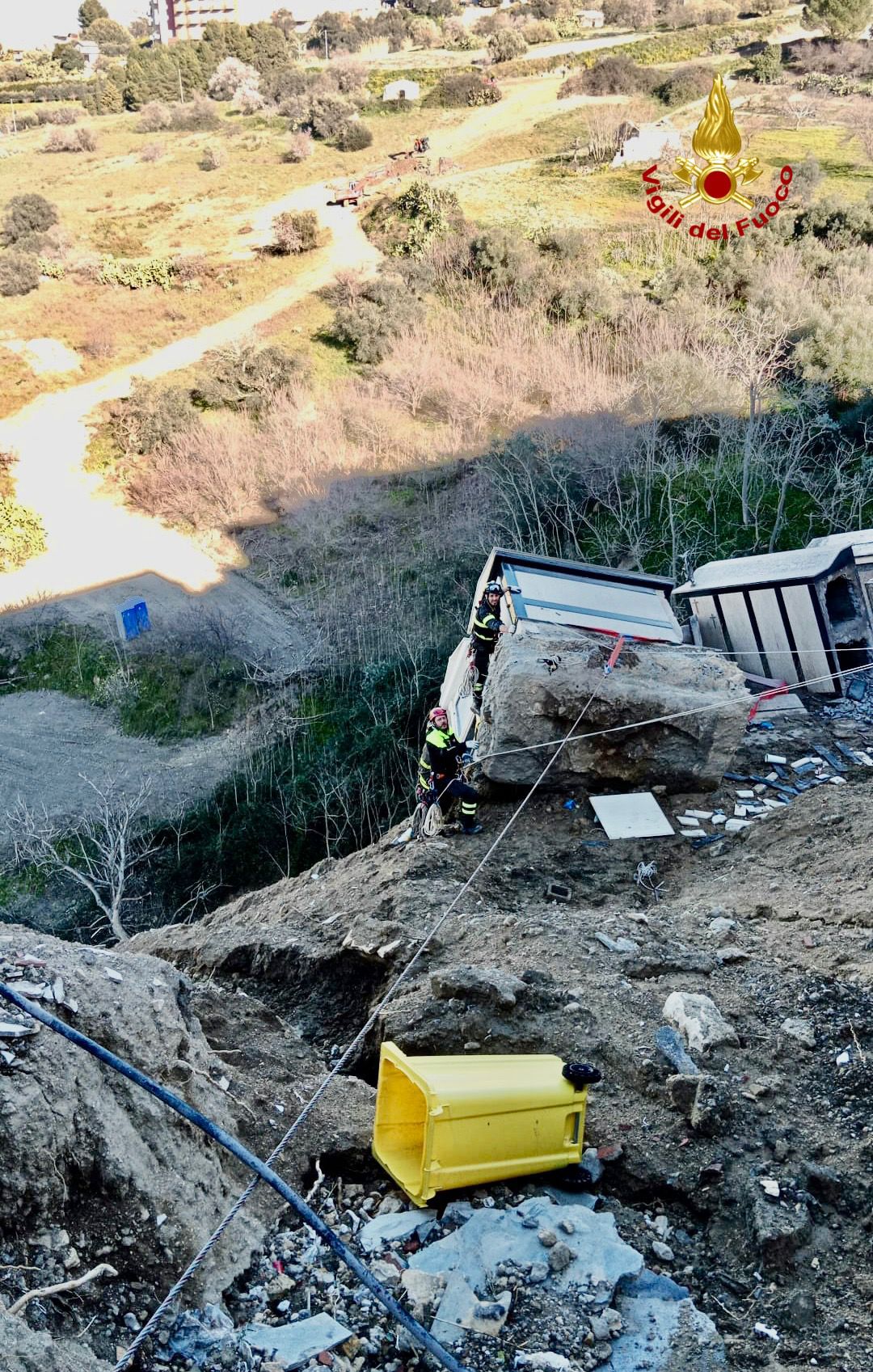 Maltempo a Mineo, conclusa prima fase di messa in sicurezza del cimitero [FOTO]