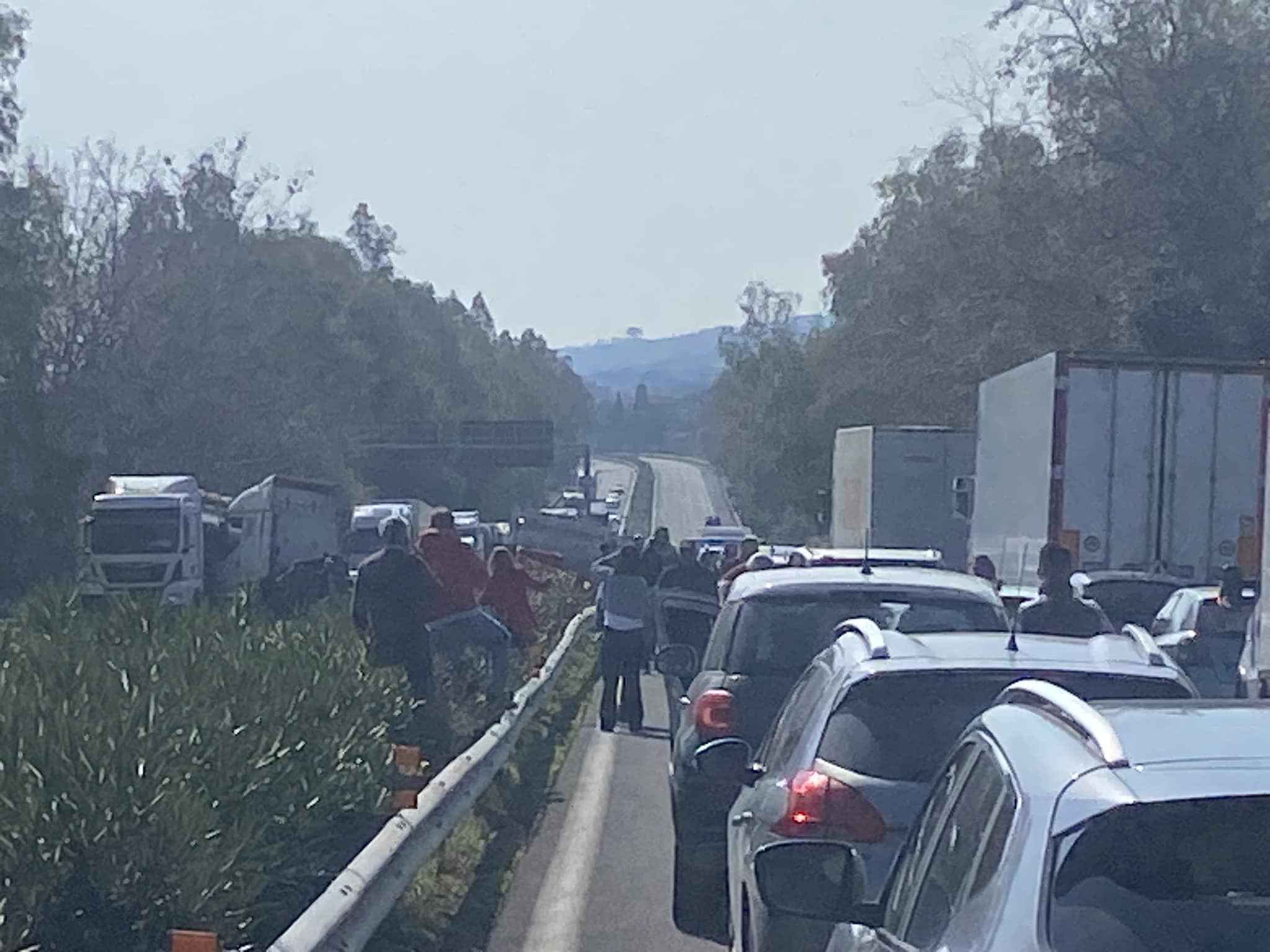 Galleria foto 'Scontro tra due Tir sulla A18, traffico in tilt e ferito grave dopo l’incidente' - foto 5
