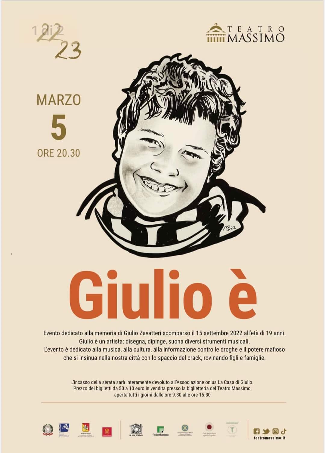 Contro le droghe: la Women Orchestra si esibisce con “Giulio è” al Teatro Massimo