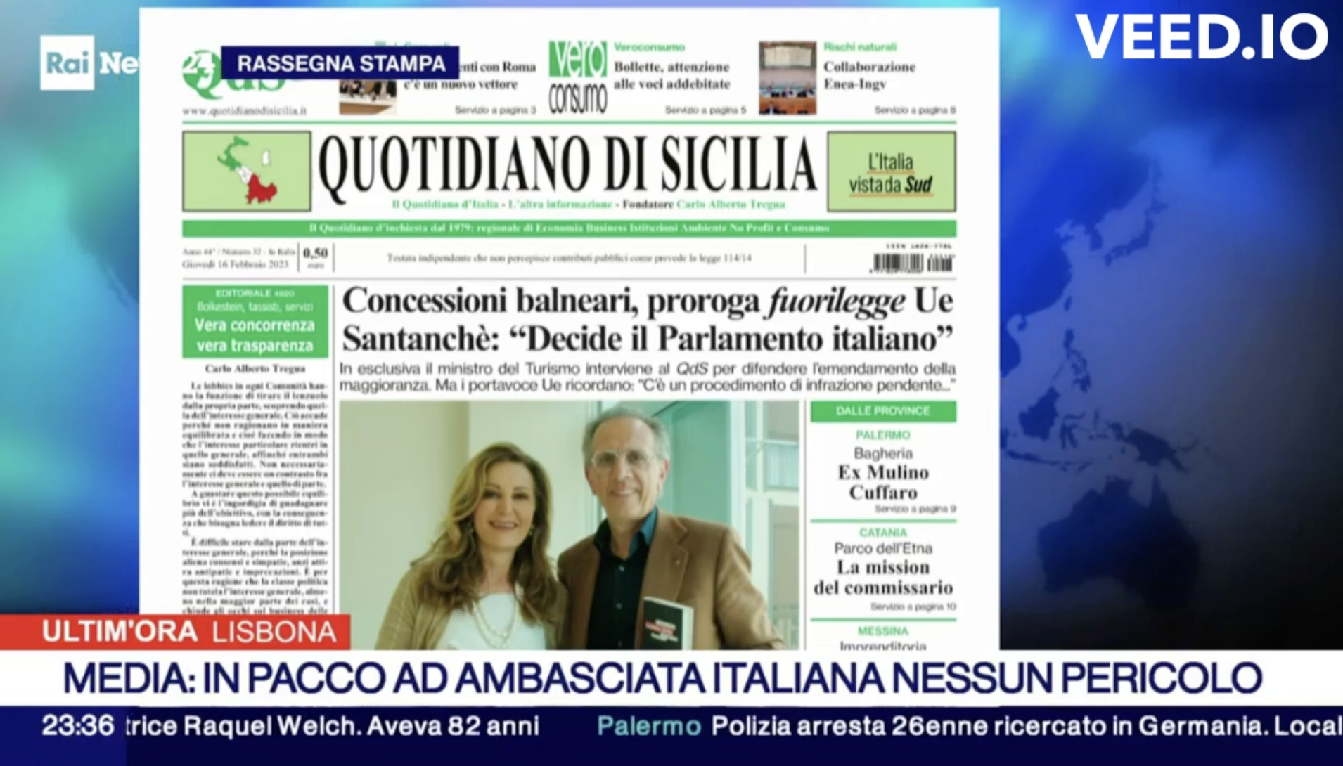 L’intervista del QdS a Daniela Santanchè nella rassegna stampa di Rainews 24