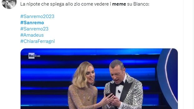 Galleria foto 'Da Blanco come Totti ad Anna Oxa: i meme più divertenti su Sanremo' - foto 1