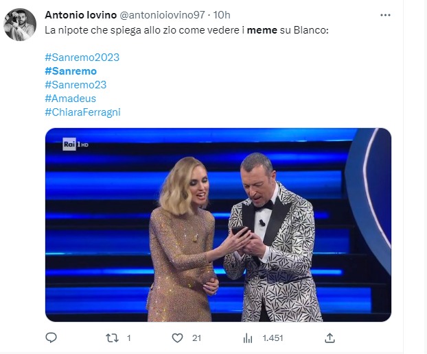 Da Blanco come Totti ad Anna Oxa: i meme più divertenti su Sanremo