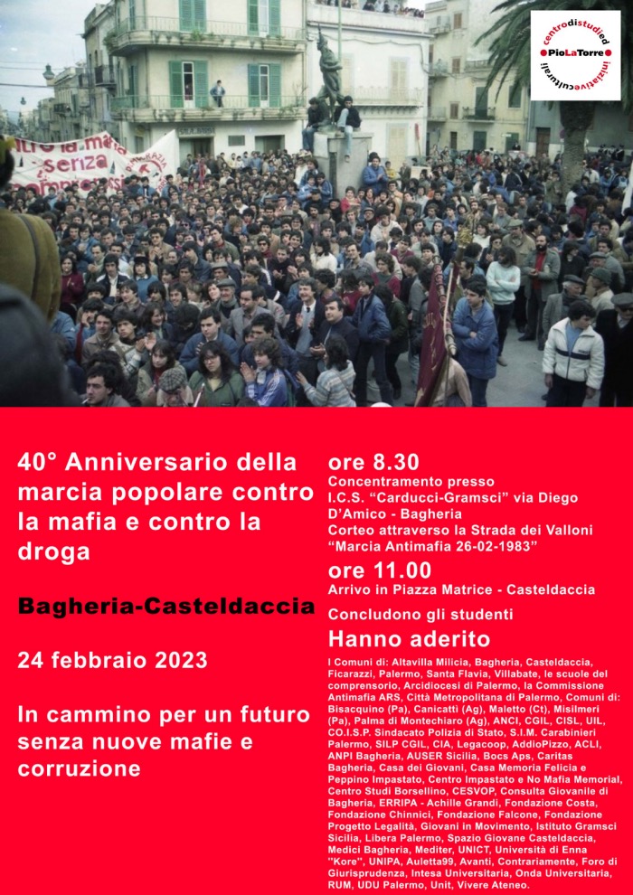 Storica marcia antimafia, il centro Pio La Torre: “L’arresto di Messina Denaro? Colpire i complici”