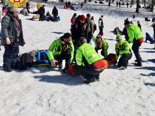 Piano Battaglia, 16 interventi nel fine settimana: 3 causati da “slittini pirata”