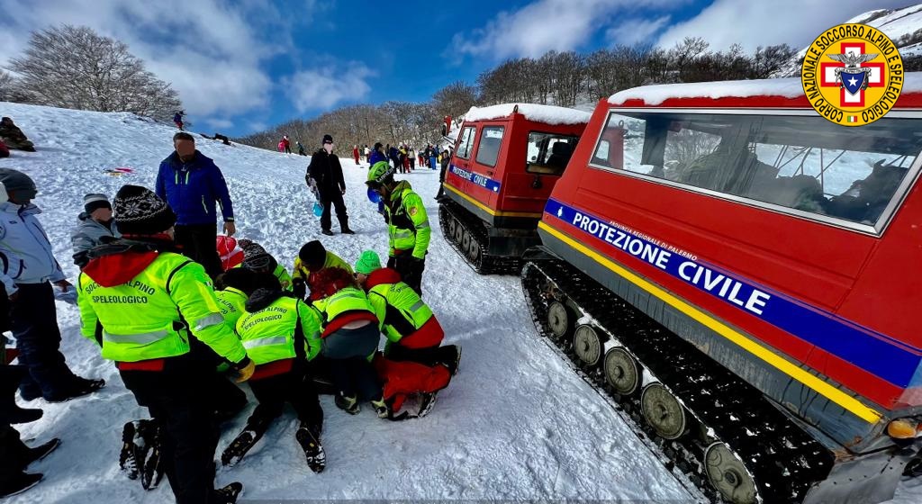 Slittini pirata e cadute sulla neve: weekend di incidenti a Piano Battaglia