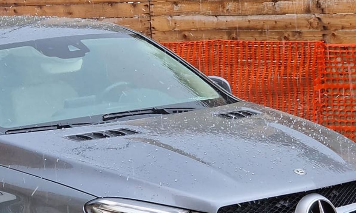 Auto con grandine a Siracusa, Facebook Seby Formisano