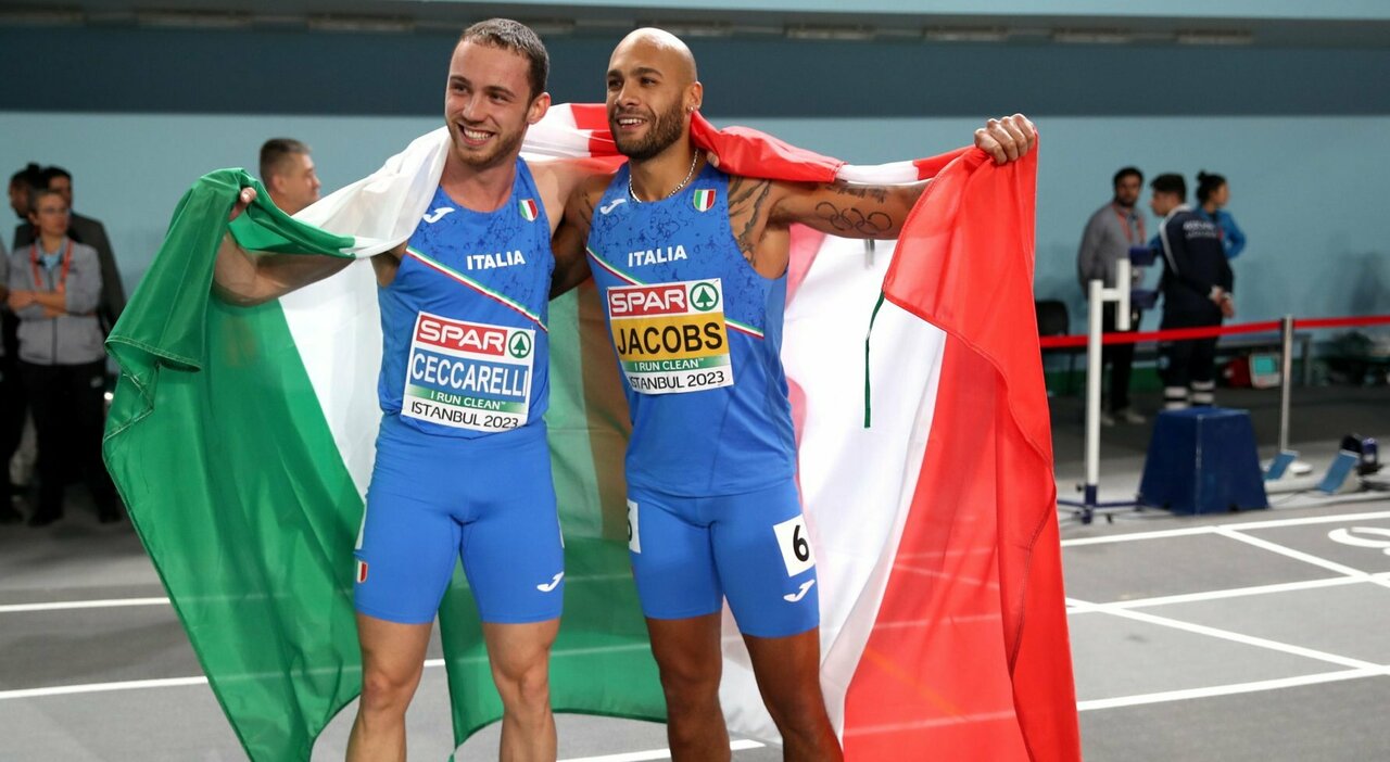 Atletica, grande Italia agli Europei Indoor: oro Ceccarelli nei 60m davanti a Jacobs