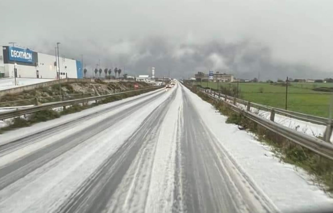 Grandinata nel Ragusano, maltempo Sicilia 3 marzo 2023