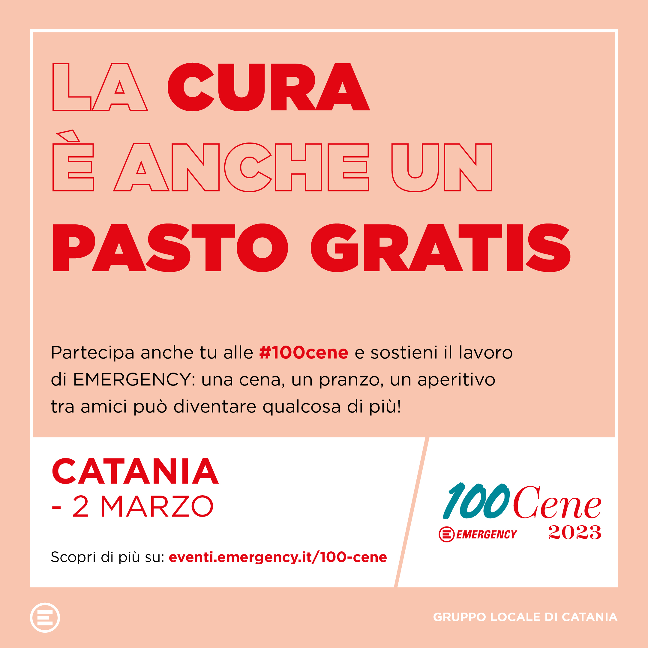 Emergency, da domani anche a Catania le cene per sostenere gli ospedali