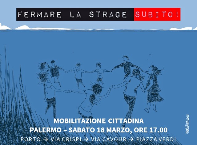 Palermo dalla parte dei migranti con il corteo “Fermare la strage subito”