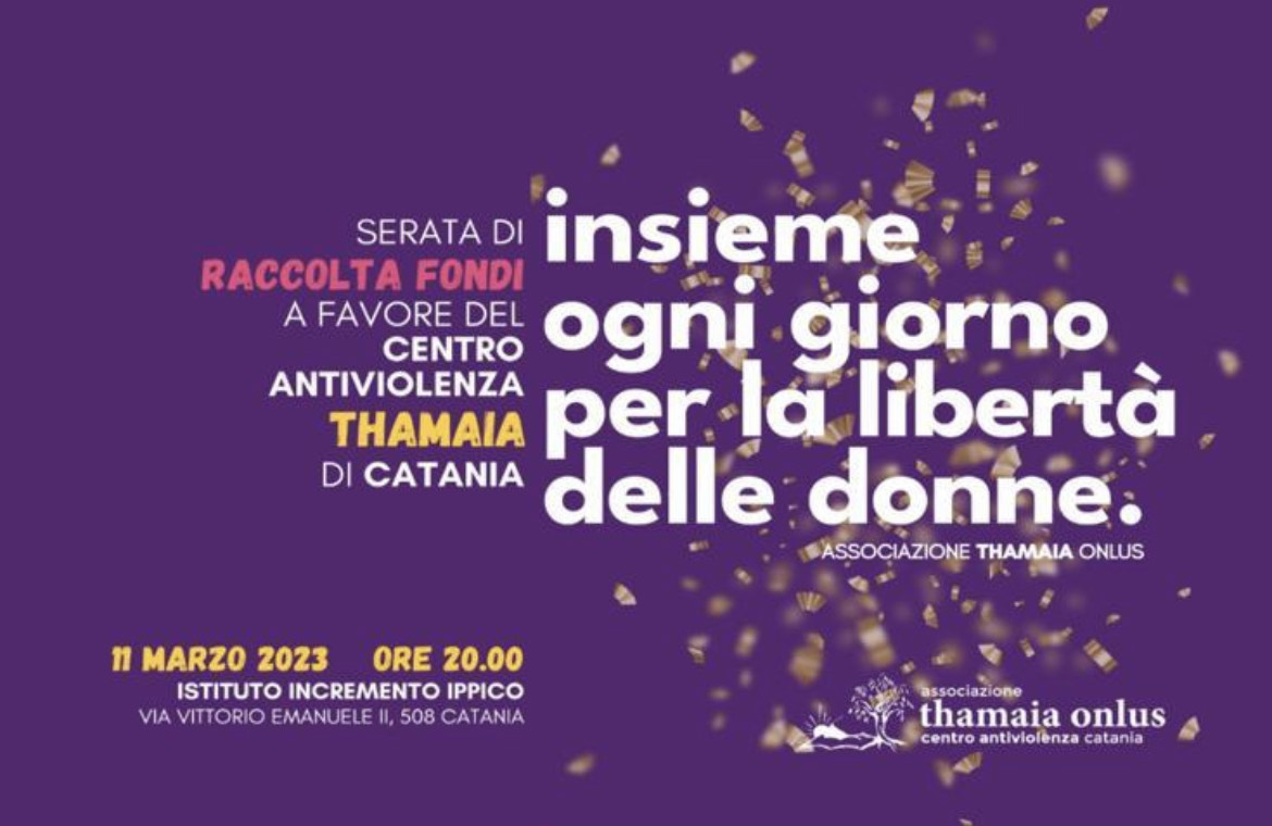 Violenza di genere, raccolta fondi per il Centro Thamaia