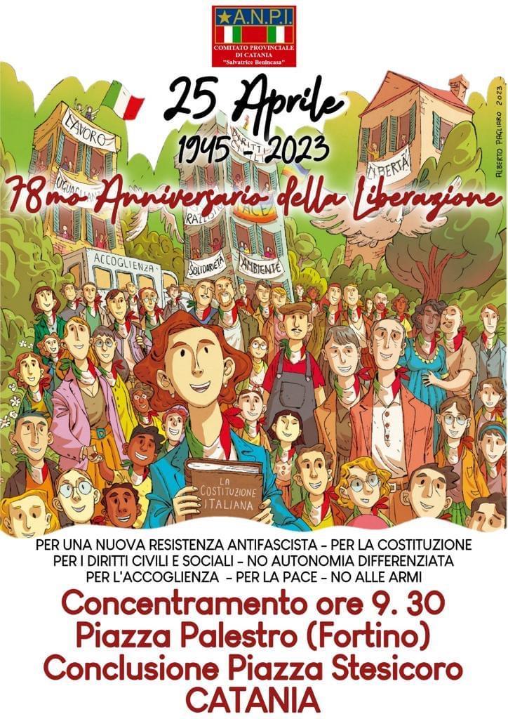 Catania, il corteo per il 78° anniversario della Liberazione: il programma del 25 aprile