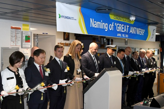 Grimaldi prende la Great Antwerp, inaugurata nuova classe di navi “G5”