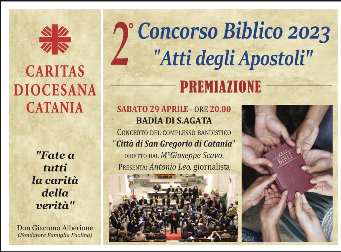 Concorso Biblico, domani premiazione e concerto alla Badia di Sant’Agata