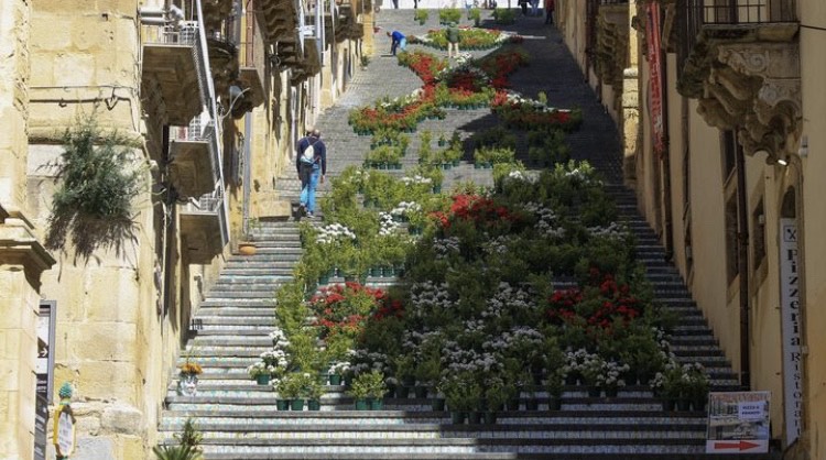 Colori e tradizione, l’infiorata di Caltagirone è uno spettacolo a cielo aperto