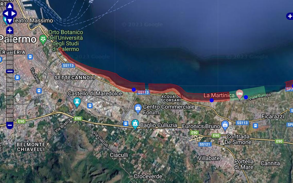 Più di metà costa palermitana vietata ai bagnanti