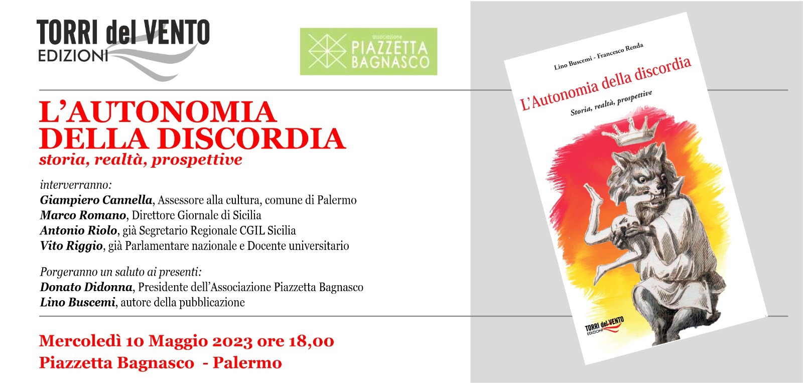 Galleria foto '“L’Autonomia della Discordia, mercoledì 10 maggio la presentazione a Palermo' - foto 1