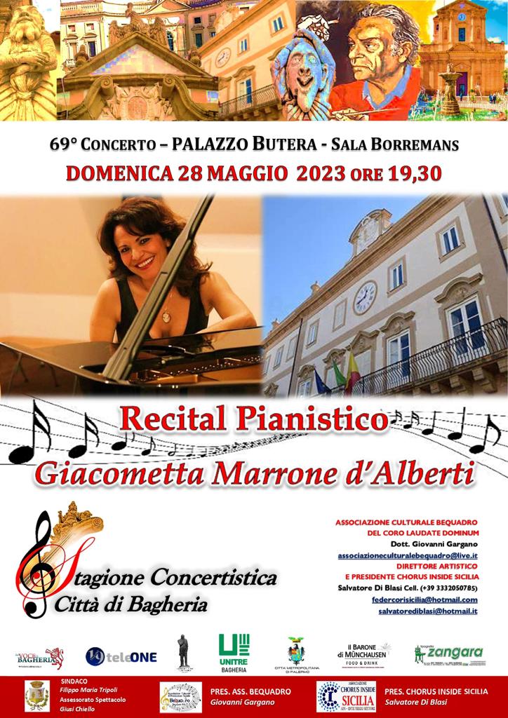 Galleria foto 'Stagione Concertistica a Bagheria, il 28 maggio il Recital Pianistico di Giacometta Marrone d’Alberti' - foto 1