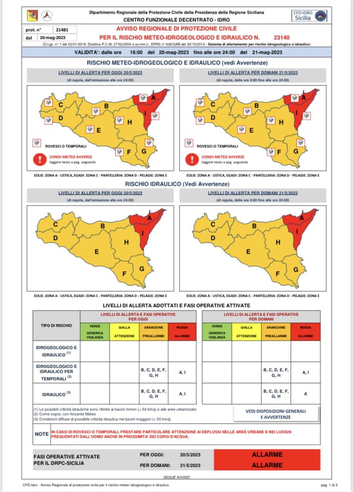 Sicilia, continua il maltempo: allerta rossa nel Messinese