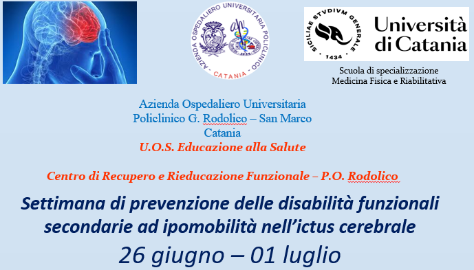 Catania, al Policlinico recupero e rieducazione post ictus cerebrale