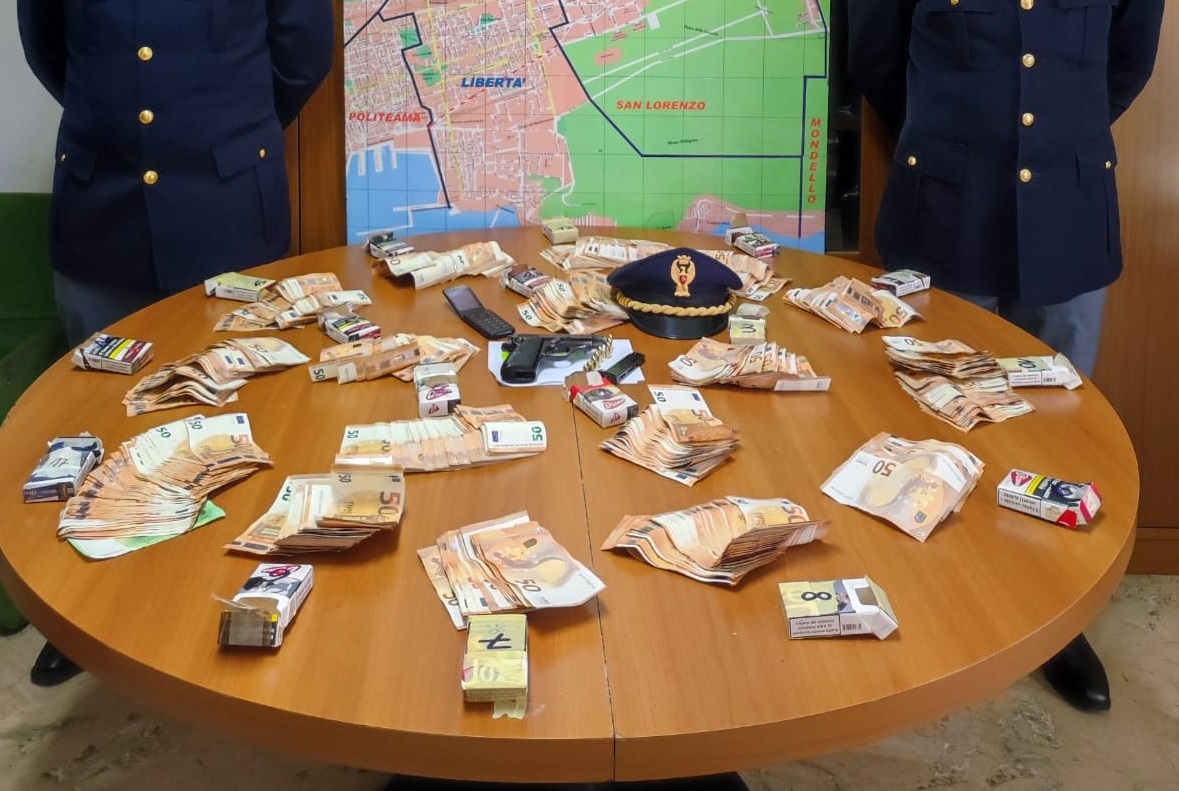 Pistola rubata e 40mila euro nascosti nei pacchi delle sigarette: scatta l’arresto a Palermo