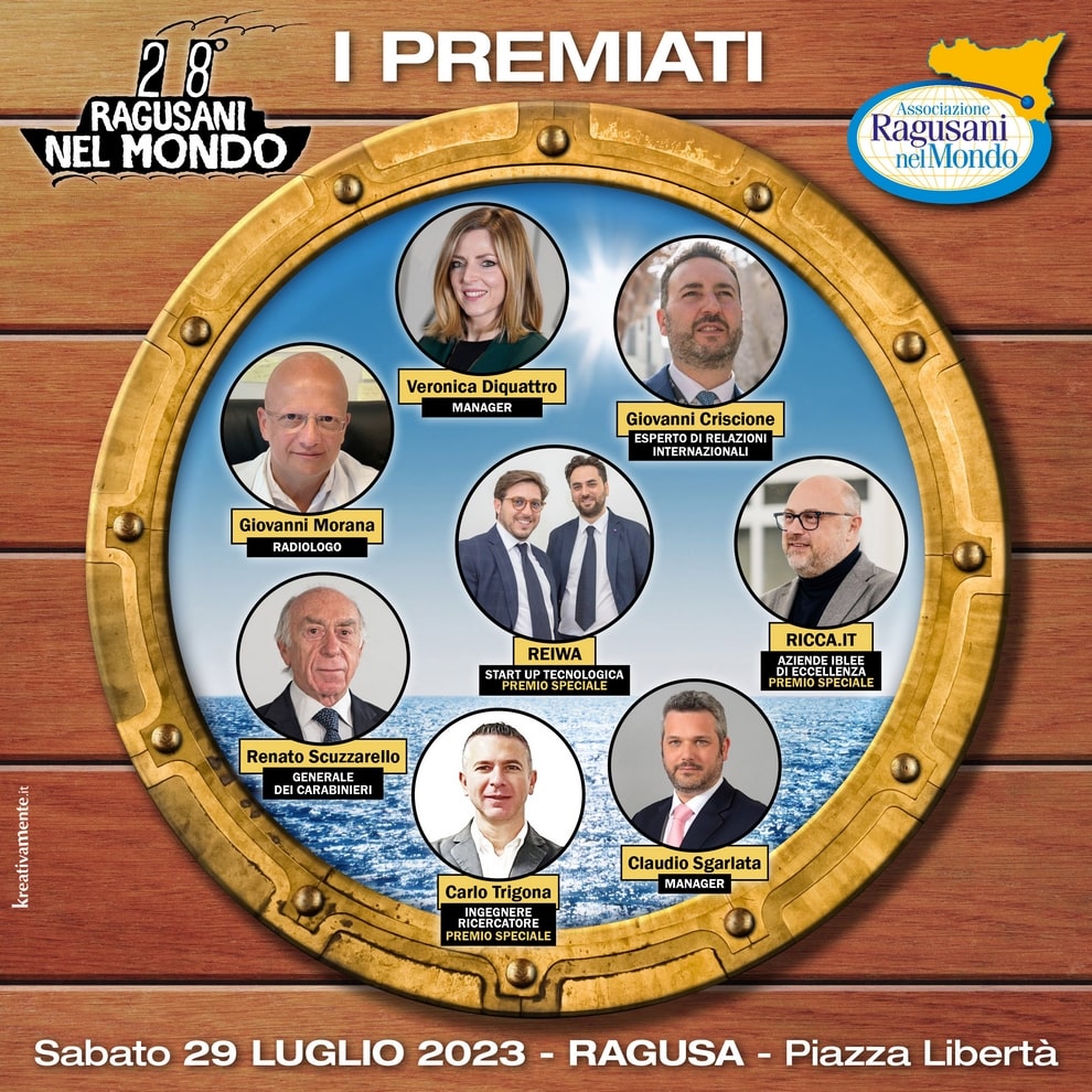 Premio Ragusani nel Mondo, storie di eccellenza: il 29 luglio la premiazione Premio Ragusani nel Mondo, storie di eccellenza: il 29 luglio la premiazione