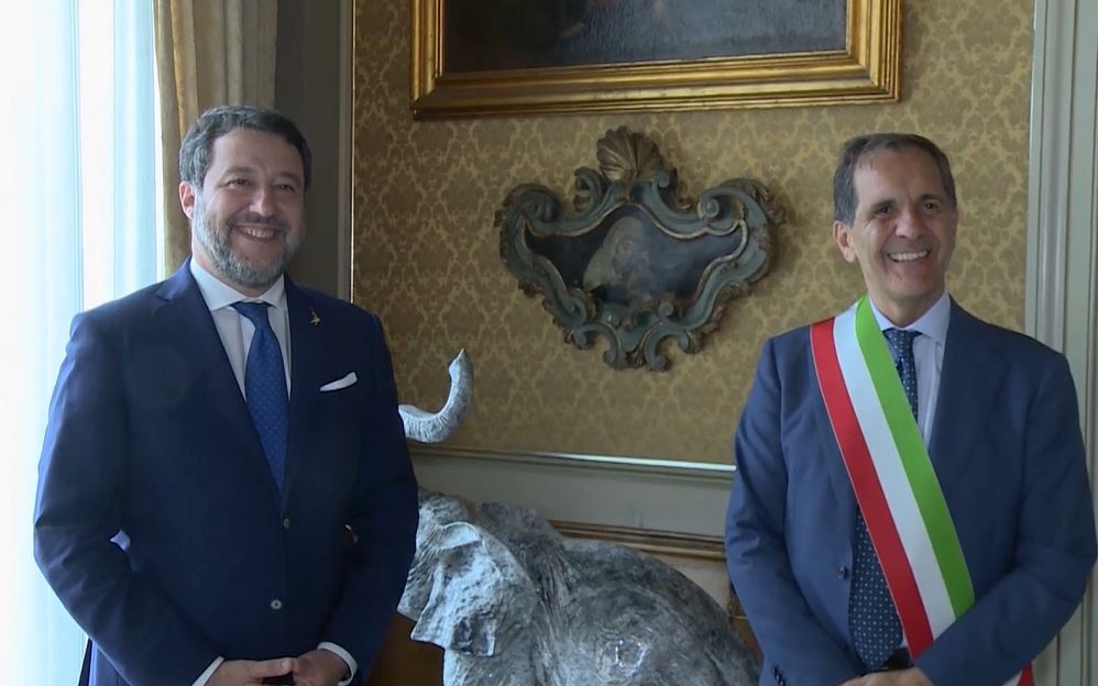 Catania, il ministro Salvini incontra il neo-sindaco Trantino