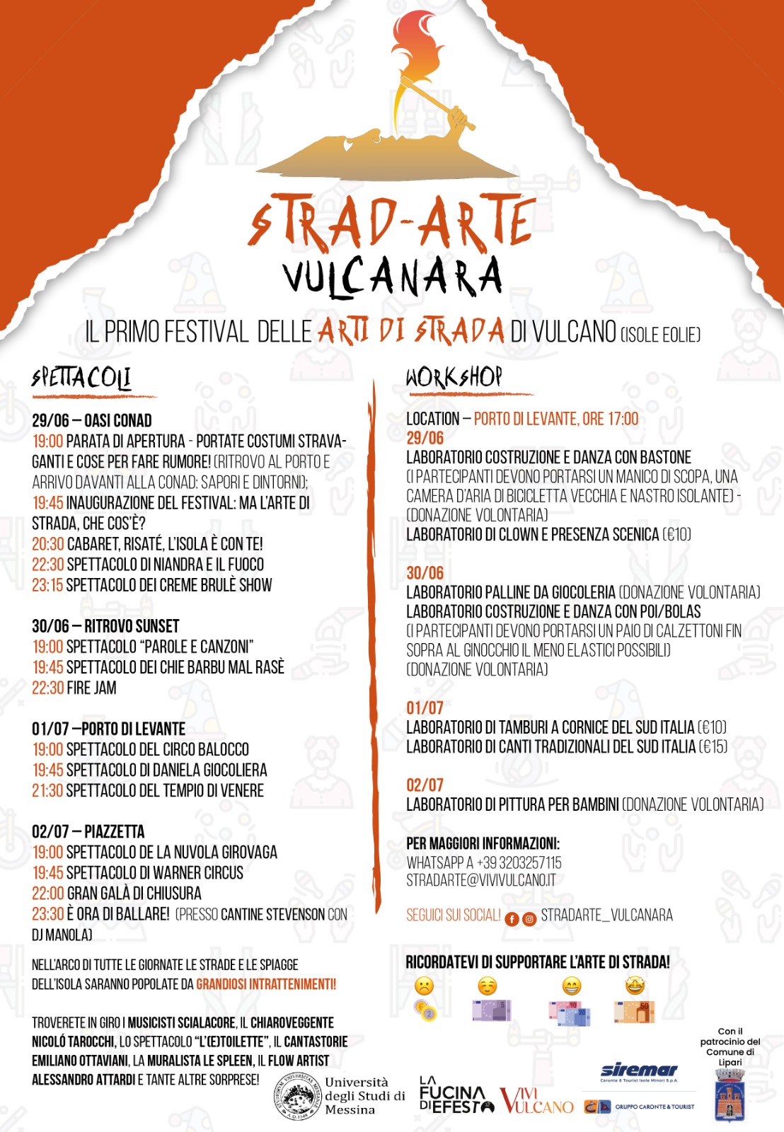 Galleria foto 'Al via “Strad-Arte”, il primo Festival delle Arti di Strada di Vulcano: date e programma' - foto 1