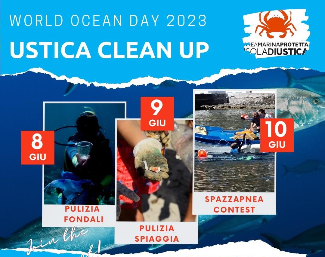 World Ocean Day 2023, a Ustica clean up weekend dall’8 al 10 giugno