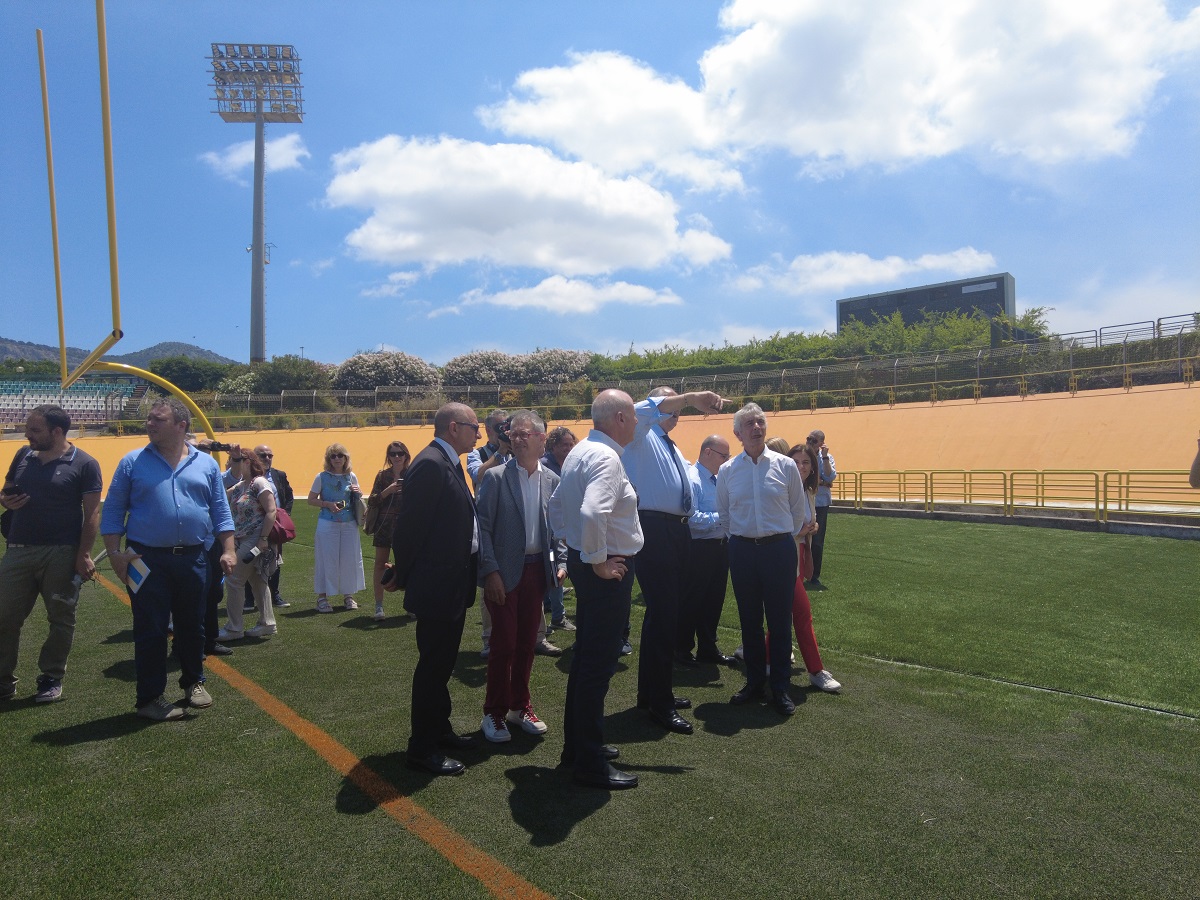 Velodromo Paolo Borsellino a Palermo, visita del ministro Abodi