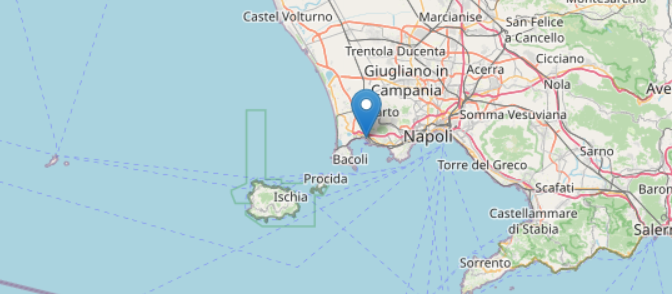 Terremoto nel Napoletano, scossa magnitudo 3.6 in zona Campi Flegrei