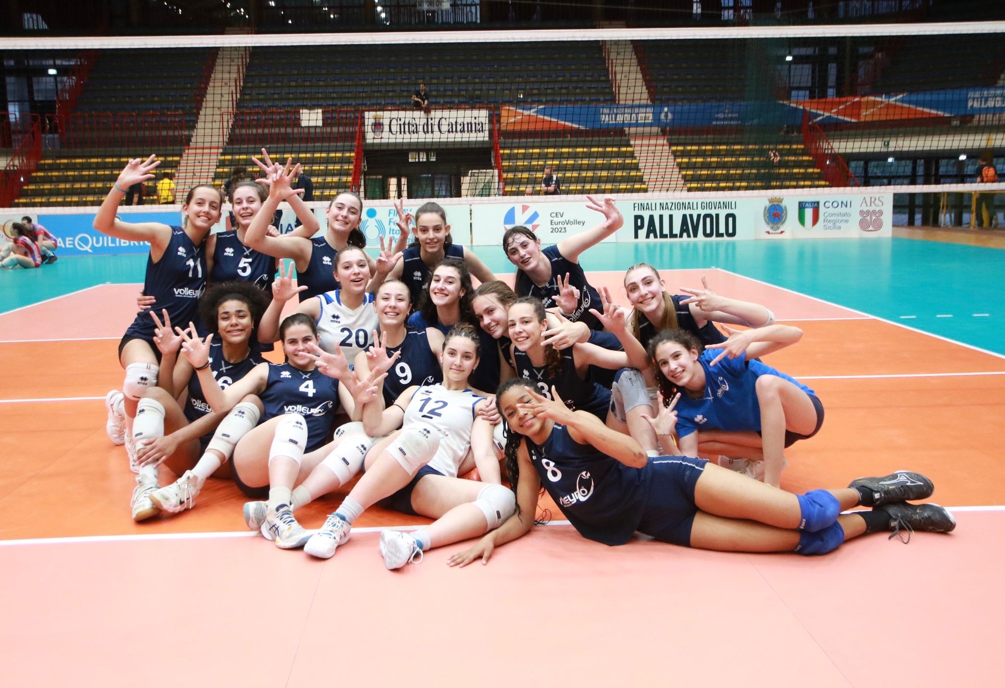 Pallavolo, finali scudetto under 16 a Catania: Volleyrò Casal de Pazzi Roma campione d’Italia