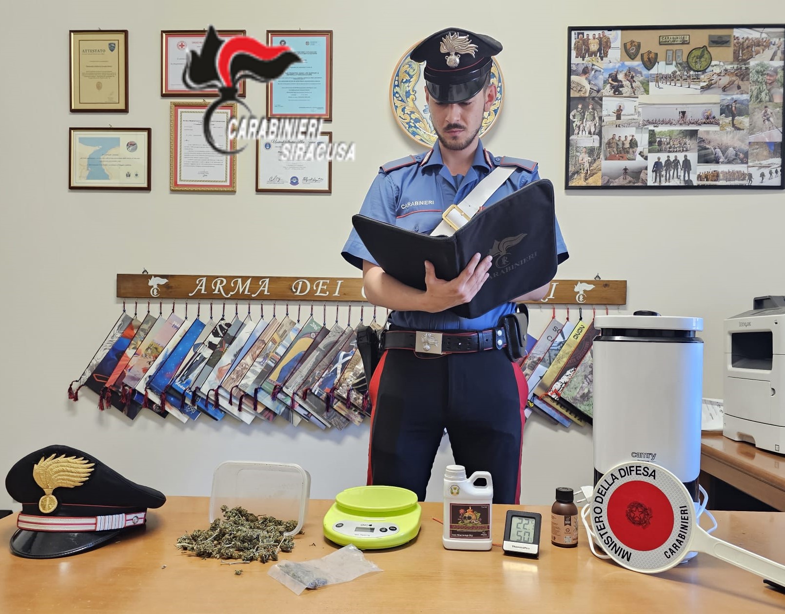 Armadio trasformato in serra di canapa indiana: la scoperta nel Siracusano