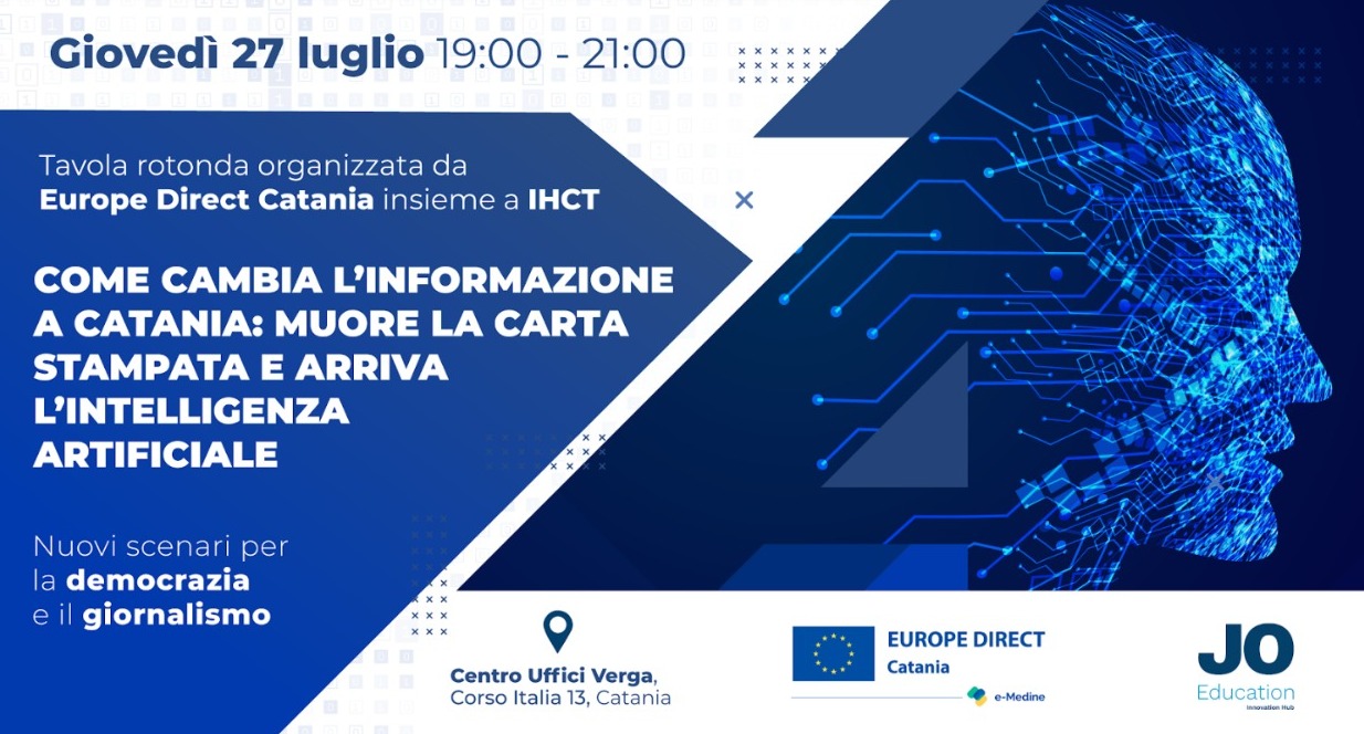 Carta stampata e intelligenza artificiale, nuovi scenari per democrazia e giornalismo: l’incontro a Catania