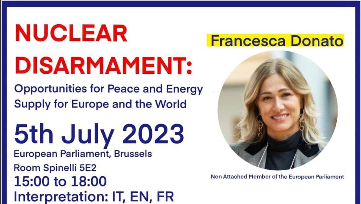 L’appello di Francesca Donato all’Europa: “Si torni a parlare di pace e disarmo”