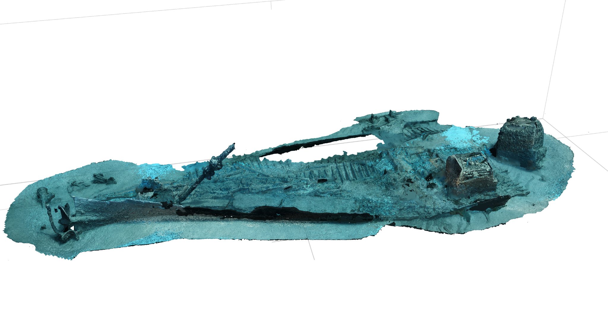 Galleria foto 'Gliaca di Piraino, concluso studio il rilievo fotogrammetrico del relitto subacqueo della S.S. “Cambria”' - foto 2