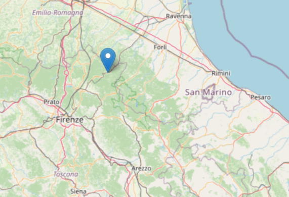 Trema la terra tra Toscana ed Emilia Romagna, scossa magnitudo 4.8 sentita a Firenze