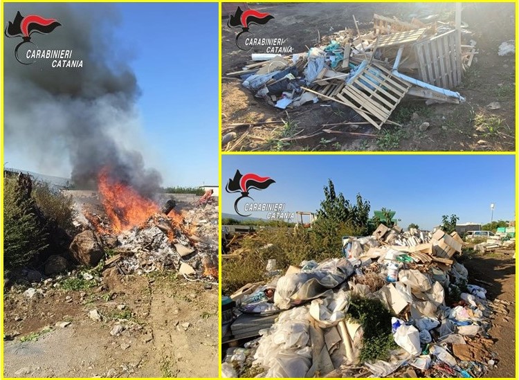 Gestione e smaltimento illeciti di rifiuti: tre denunce nel Catanese