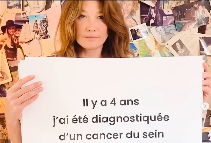 Carla Bruni svela di aver avuto un cancro, le FOTO e la testimonianza sui social