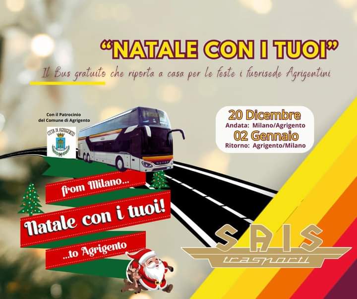 Caro voli, bus gratis da Milano ad Agrigento per 76 fuorisede