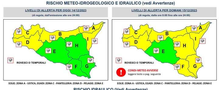 Meteo Sicilia, torna il maltempo: allerta gialla, le zone coinvolte