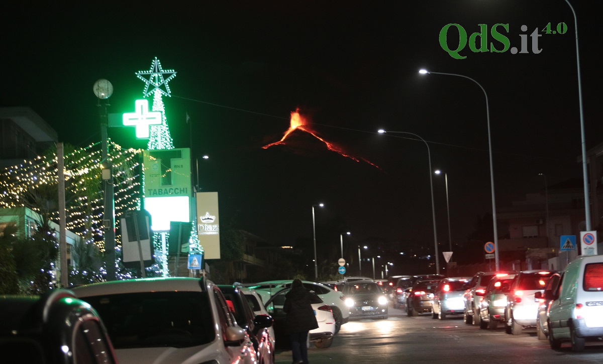 Eruzione dell'Etna dell'1 dicembre - QdS, foto di Davide Anastasi
