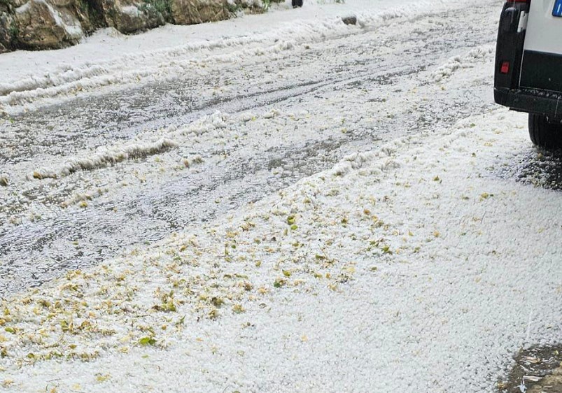Grandine a Ragusa - foto da Facebook, Giovanni Ponente 2