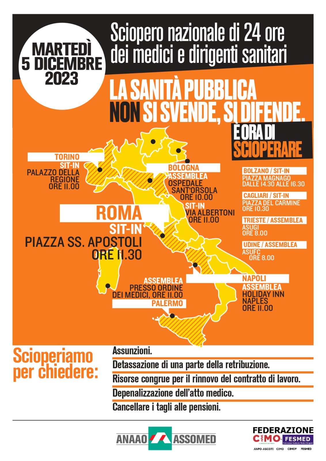 Galleria foto 'Sanità pubblica: indetto sciopero nazionale di 24 ore dei medici e dei dirigenti sanitari' - foto 1