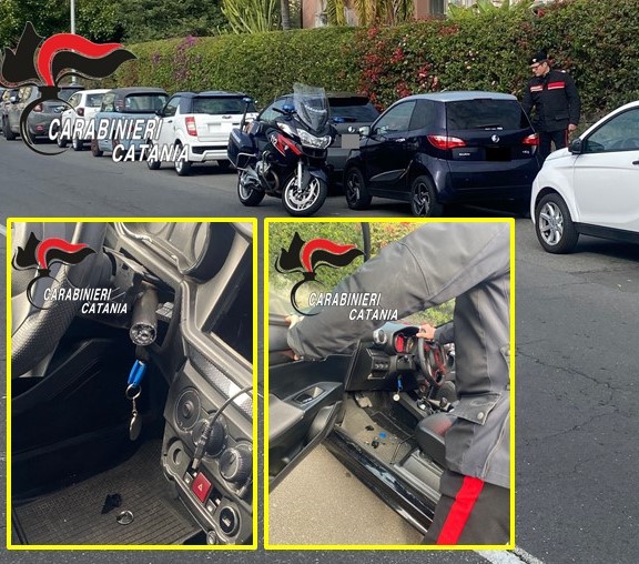 Tentano di rubare microcar fuori da scuola: arrestati due giovani a Catania
