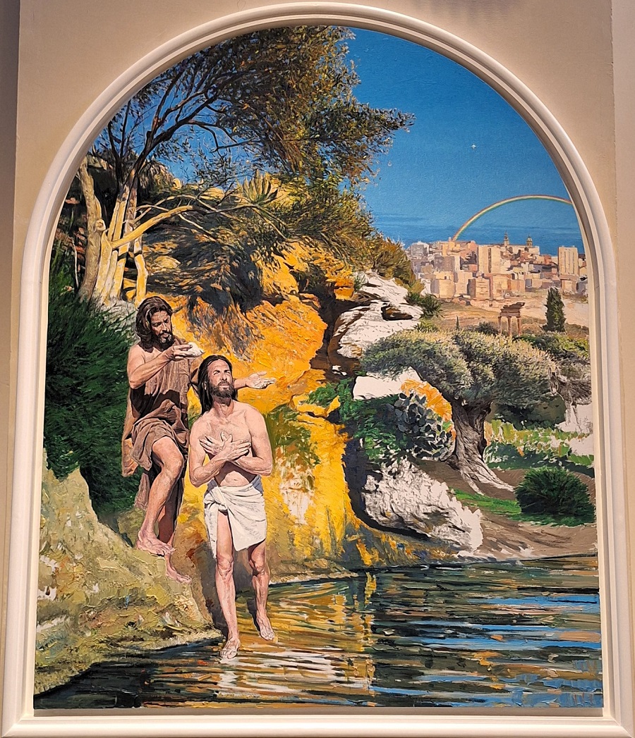 Inaugurato “Il Battesimo di Gesù” di Giovanni Iudice, nella Basilica di Santa Maria delle Stelle di Comiso